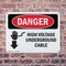 Signmission High Voltage Underground Cable Danger Sign, Plastic, 10in W x 7in L, 2PK OS-2PACK-DS-P-710-L-1335 - alternate 7